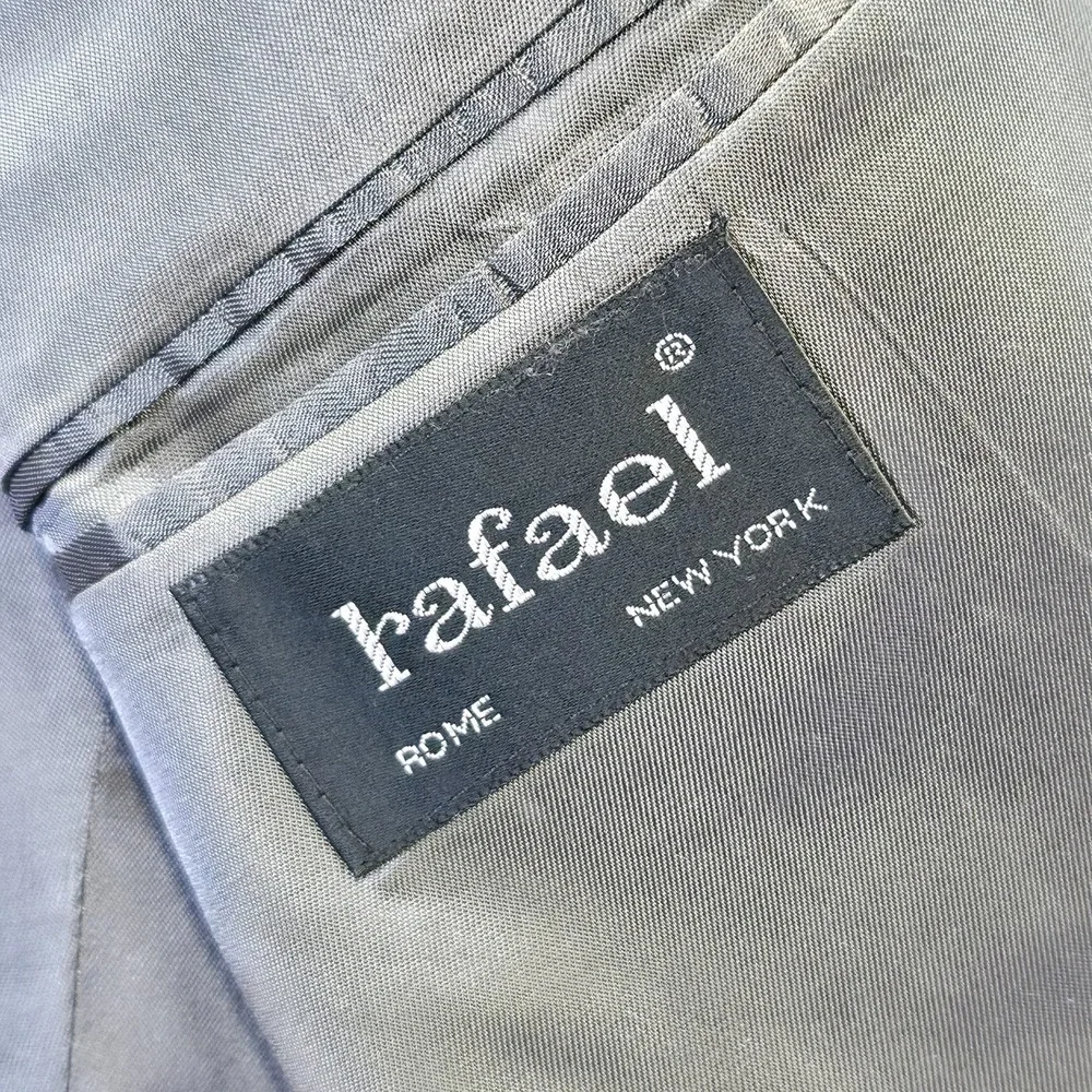 Rafael Men's‎ 100% Wool Gray Sports Coat / Blazer Size Portly 43S NWOT